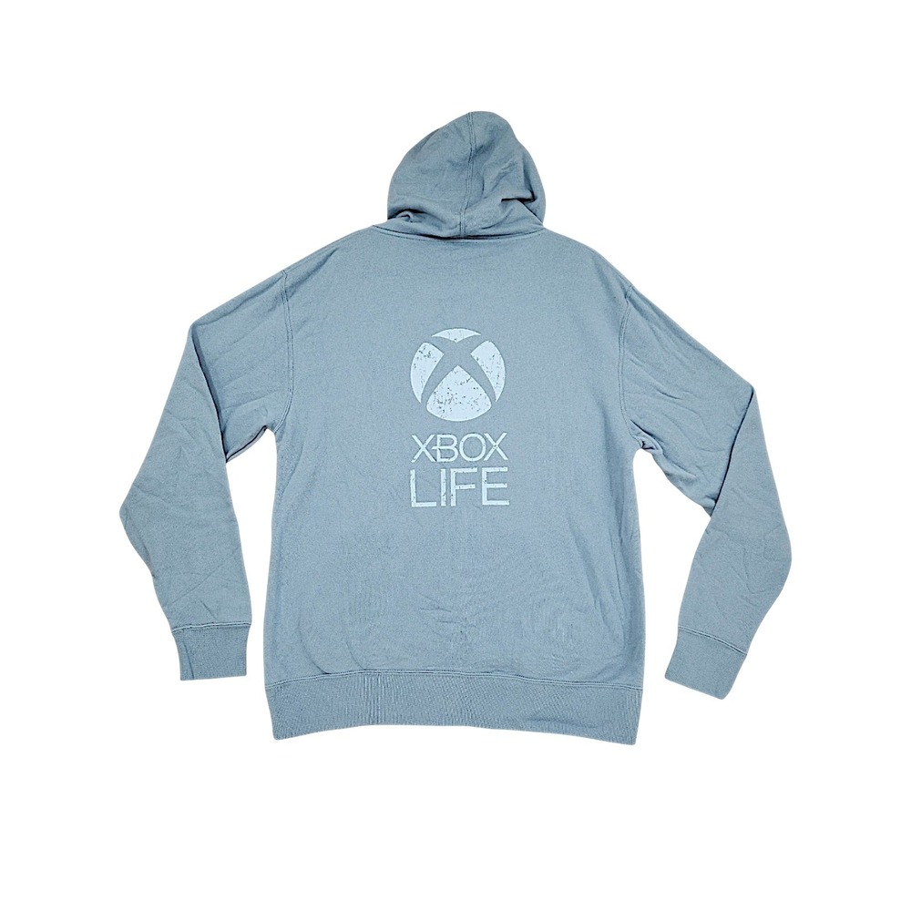 Xbox Life Hoodie XL Mens Unisex Women Blue Full Zip Up Gaming Microsoft Tech NEW - Picture 1 of 14